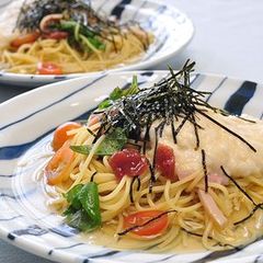 A picture of Silky and Cold Nagaimo and Umeboshi Spaghetti.