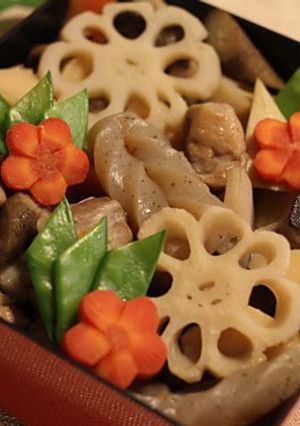 A picture of For Osechi! Cute & Extravagant With Decorative Vegetables - Chikuzen-ni.