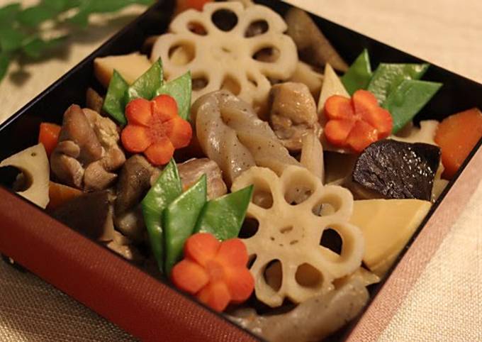 For Osechi! Cute & Extravagant With Decorative Vegetables - Chikuzen-ni