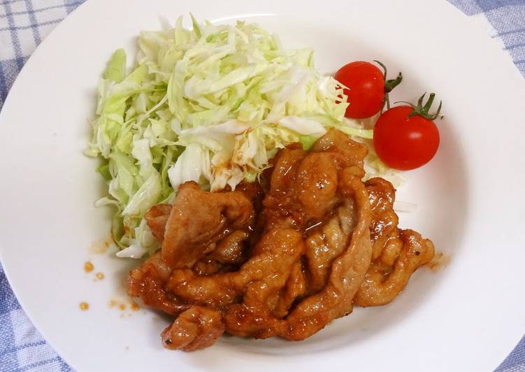 Simple Way to Prepare Perfect Quick &amp; Delicious Pan-Fried Ginger Pork with Golden Sauce