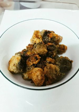 Hình của món Ốc bưu lăn bột.