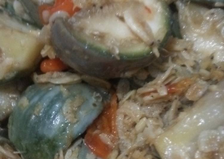 Tumis terong teri rebon seuhah..