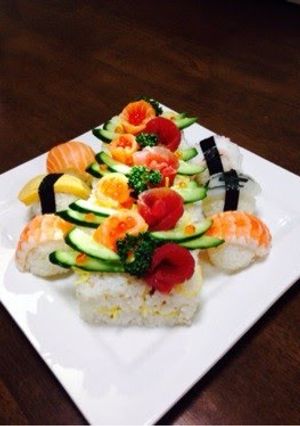 A picture of Easy Sushi Cake for Doll's Day.