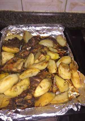A picture of Roast Chicken & Irish Potatoes.