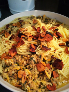 A picture of Clams and Spaghetti.