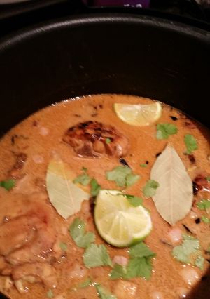 A picture of Scrummy slow cooked Carribean chicken.