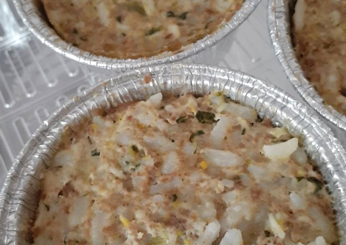 Cheesy Beef Steamed Rice (Nasi Kukus Daging Sapi dengan Keju)