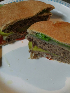 A picture of Pita Bread Cheeseburger.