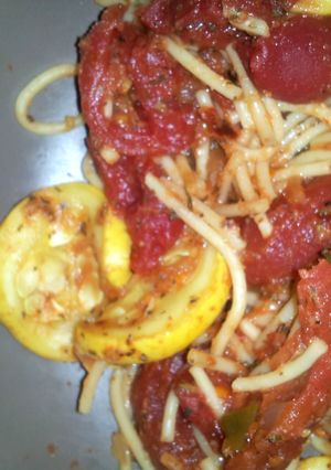 A picture of Vegetarian pasta.