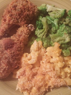 A picture of Oven fried chicken.