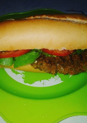 Una foto de Hamburguesa de lentejas