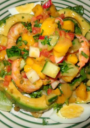 A picture of Shrimp Salad with Mango and Avocado.