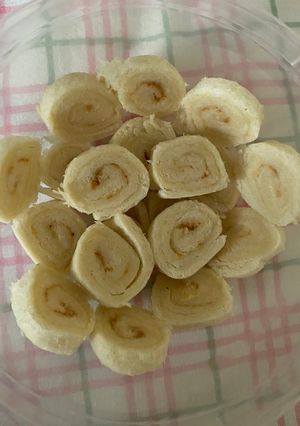Foto resep [MPASI] Cemilan - Roti Gulung Keju Abon