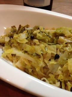A picture of Sauerkraut Made with a Head of Cabbage and On-Hand Ingredients.