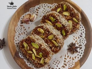 رول انجیر خرما مغز دار (شیرینی سنتی هندی)
