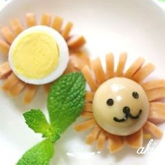 Lion Shaped Wiener Sausage (Decorative Bento Item) A picture of Lion Shaped Wiener Sausage (Decorative Bento Item).