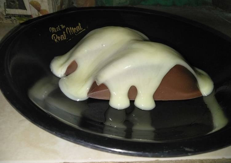 Pudding coklat roti tawar