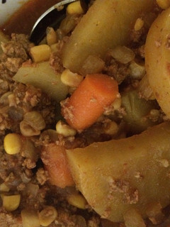 A picture of Crockpot Turkey Burger Soup.