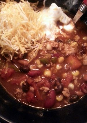 A picture of HOT chili con carne.