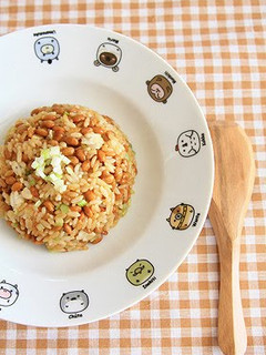 A picture of Easy 5 Minute Recipe! Fried Rice with Natto.