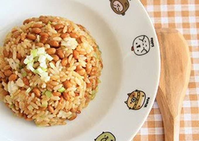 Recipe of Speedy Easy 5 Minute Recipe! Fried Rice with Natto