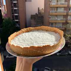 A picture of Tarta de coco y dulce de leche light.