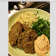 A picture of Falafel and Couscous Dinner (Wild Oats inspired).