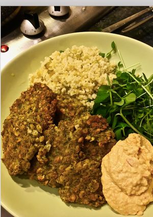 A picture of Falafel and Couscous Dinner (Wild Oats inspired).
