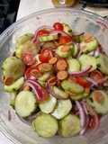 Marinated Veggies with Pepperoni