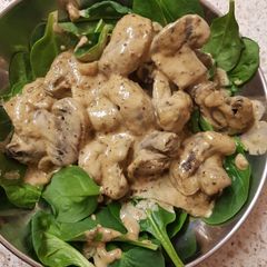 A picture of Mustard Garlic Mushrooms 😀.