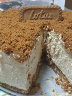 Una foto de Tarta de queso Lotus fría