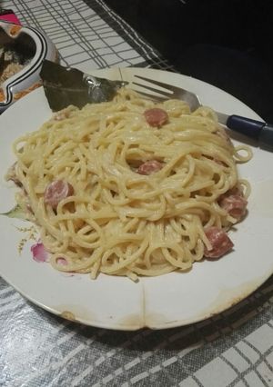 Una foto de Espaguetis a la bechamel
