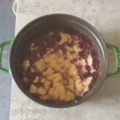 A picture of Blackberry Pear Crumble.
