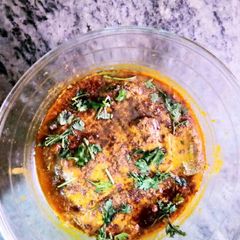 A picture of Curd fish on Microwave.