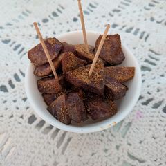 A picture of Chatpata kand(purple yam).