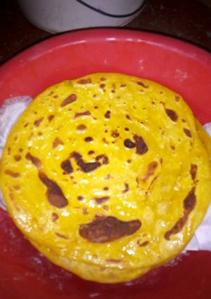A picture of Pumpkin chapati.