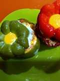 Pimientos rellenos de carne picada y verduras