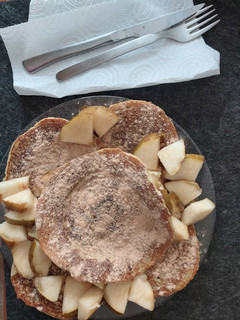 Una foto de Tortitas de pera