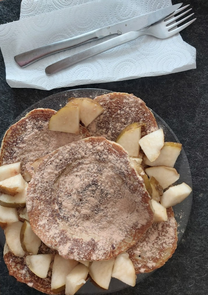 Una foto de Tortitas de pera