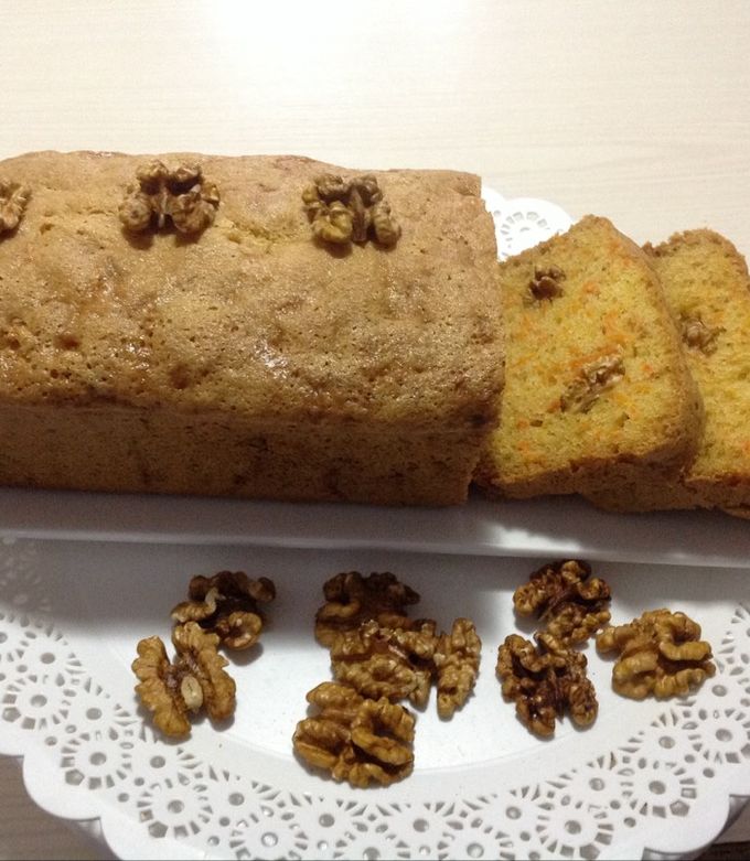 Una foto de Budin de zanahoria con nueces
