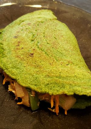 Una foto de Crepes de espinaca y avena 💚🌱