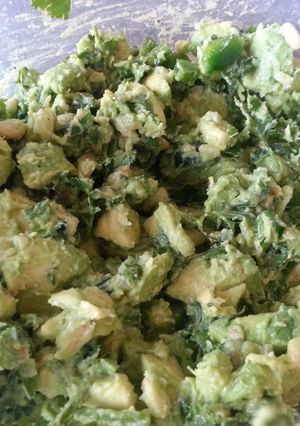 A picture of Chunky Avocado and Cilantro Pesto.