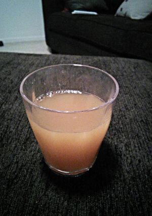 A picture of Holiday relief apple cider.
