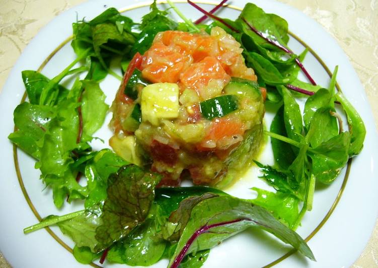 Easiest Way to Make Speedy Easy and Festive! Avocado and Salmon Tartare