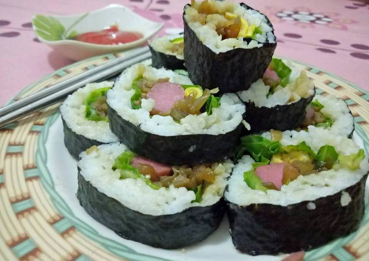 Resep Jamur Teriyaki Sushi Roll Yang Renyah