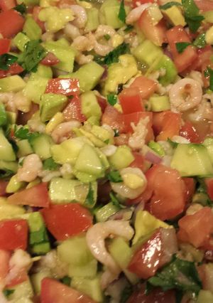 A picture of Oregon Shrimp Meat Ceviche.