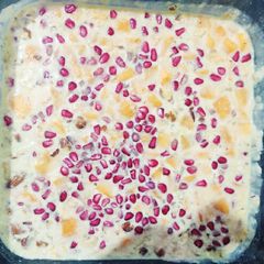 A picture of Custard Fruit ice cream with cardamom essence.
