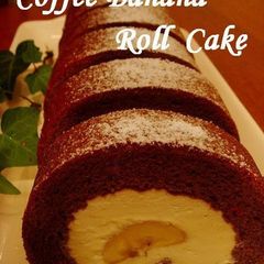 Coffee & Banana Roll Cake A picture of Coffee & Banana Roll Cake.