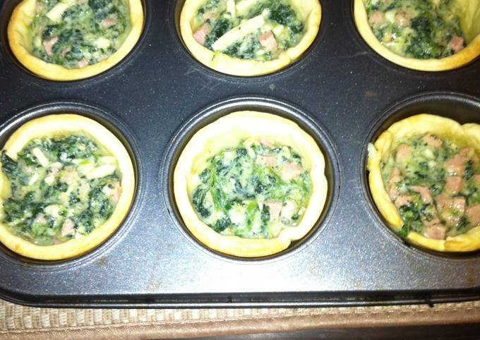 Mini Spinach And Ricotta Quiches