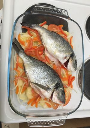 Una foto de Dorada al horno